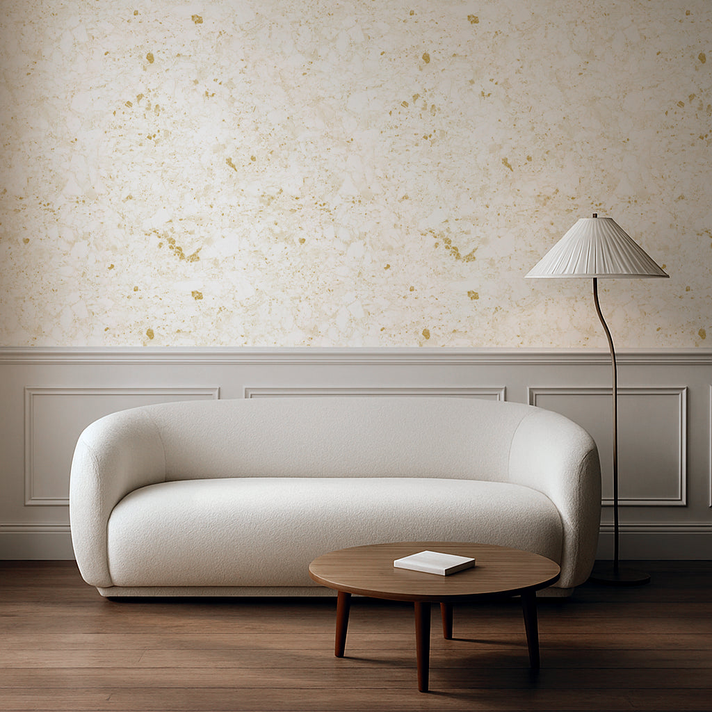 Mossbound Cork - Ivory Canvas with Gold Dust Flecks