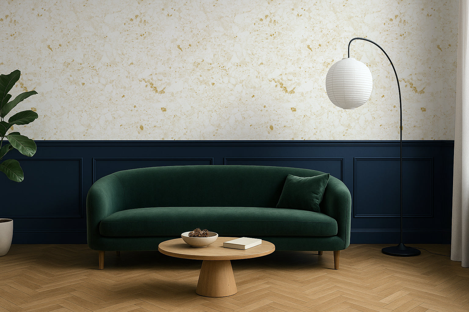 Mossbound Cork - Ivory Canvas with Gold Dust Flecks