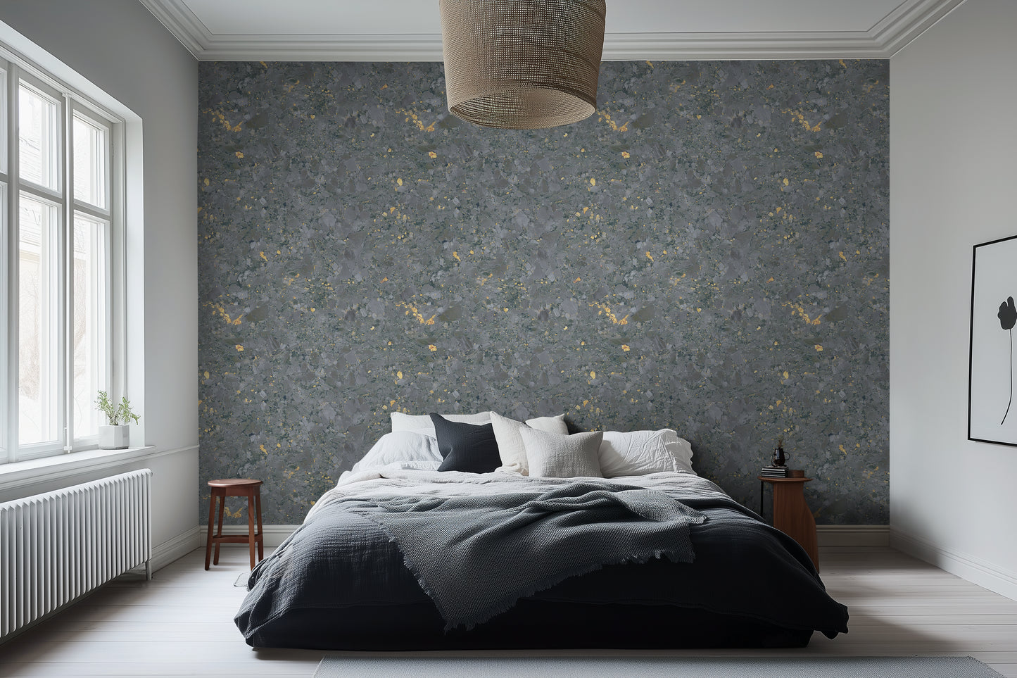 Mossbound Cork - Slate Grey Stone with Gold Flecks