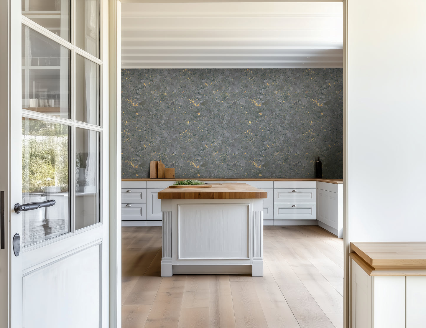 Mossbound Cork - Slate Grey Stone with Gold Flecks