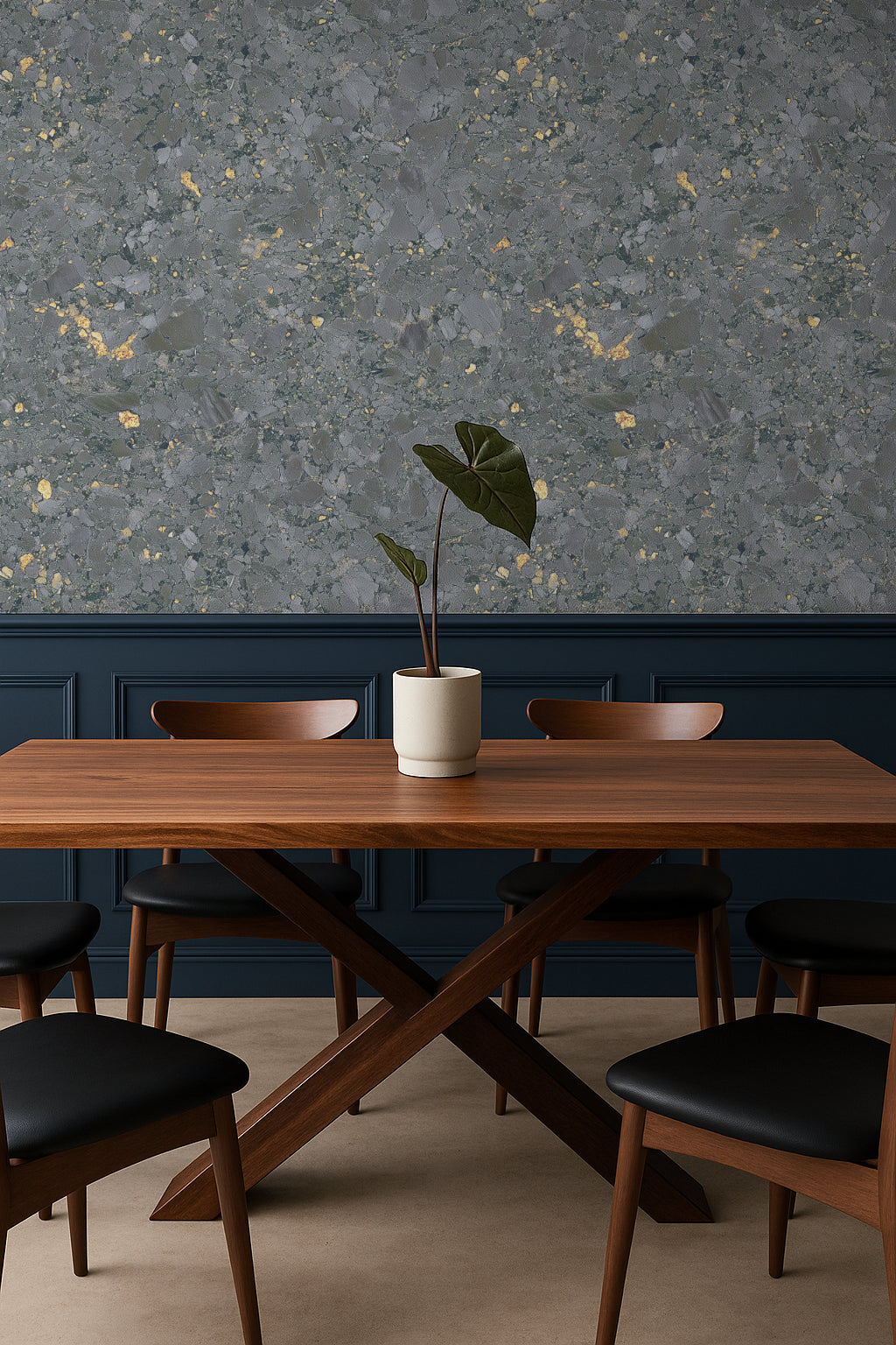 Mossbound Cork - Slate Grey Stone with Gold Flecks