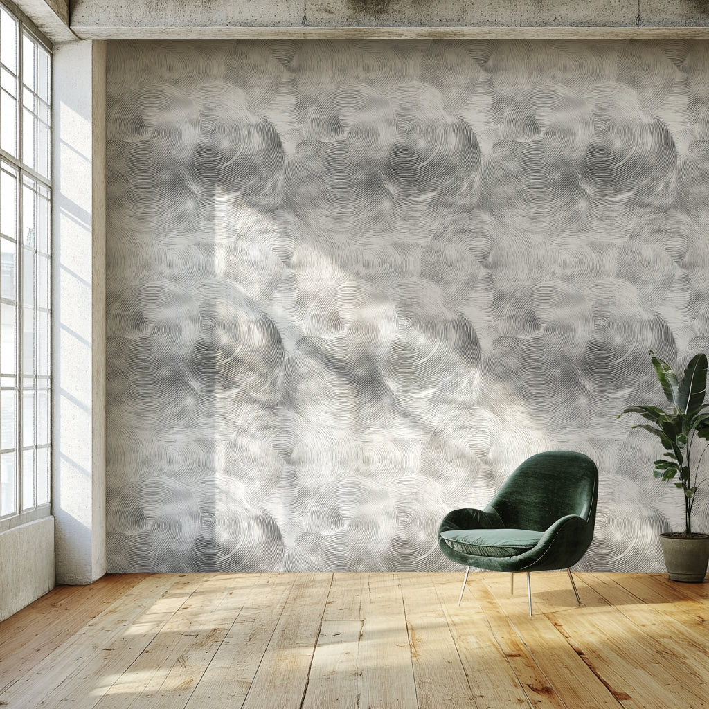 Fossil Impression - Charcoal Swirl