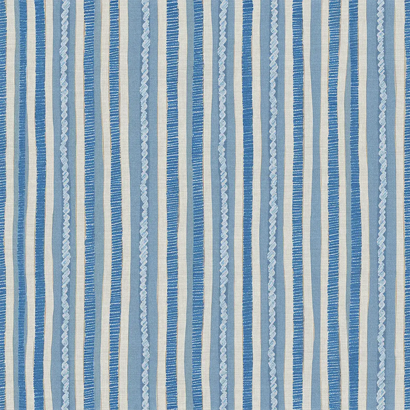 Blue and white striped wallpaper pattern