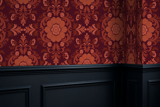 Poppy Damask: Red