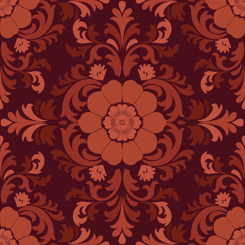 Poppy Damask: Red