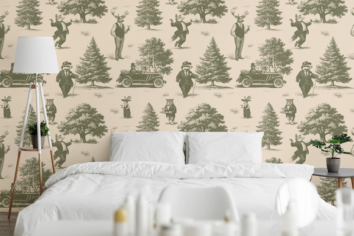 The Grove Gatsby – Sage Wallpaper