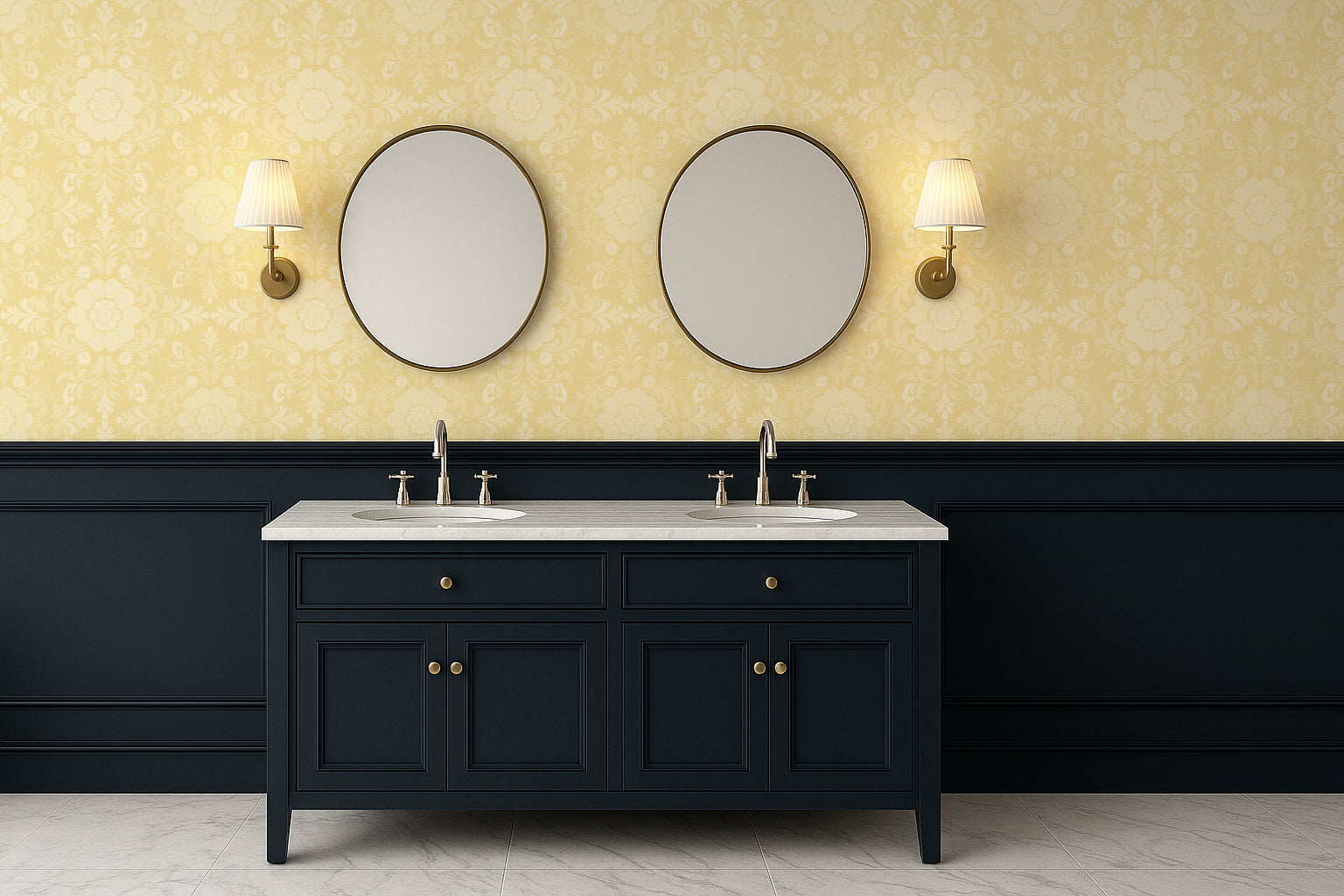Poppy Damask: Yellow