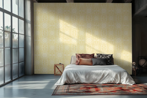 Poppy Damask: Yellow