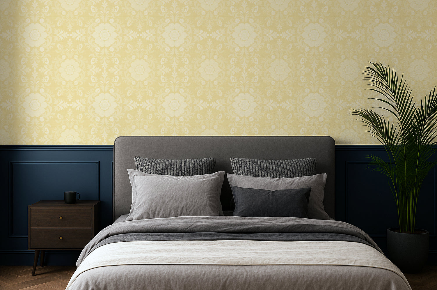 Poppy Damask: Yellow