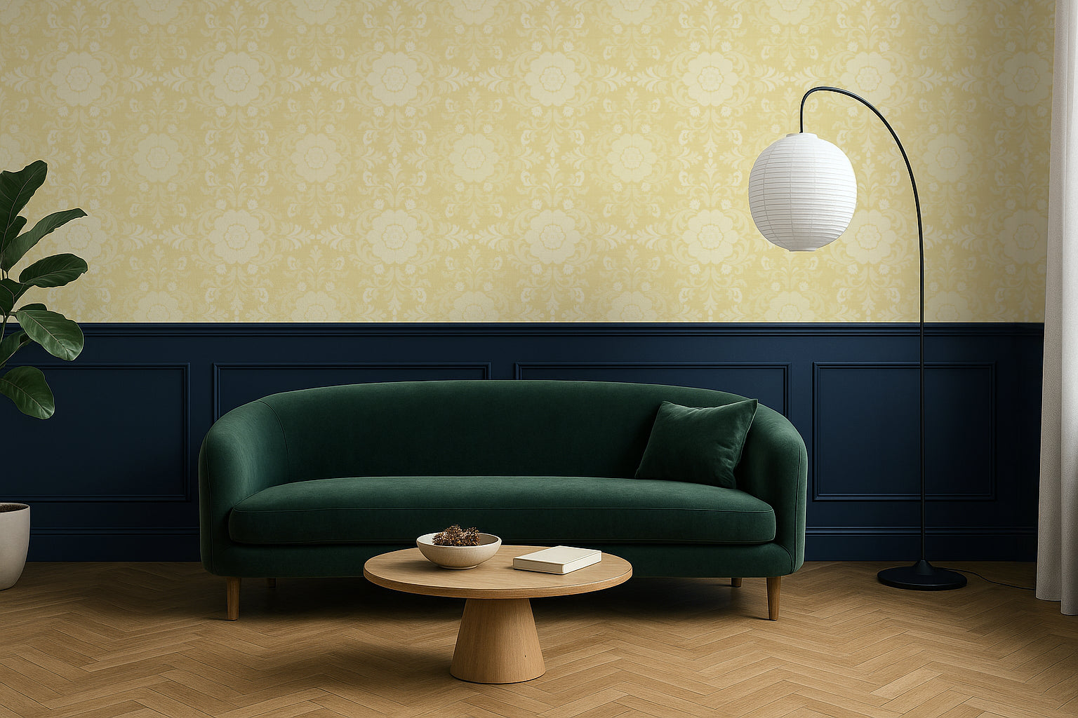 Poppy Damask: Yellow