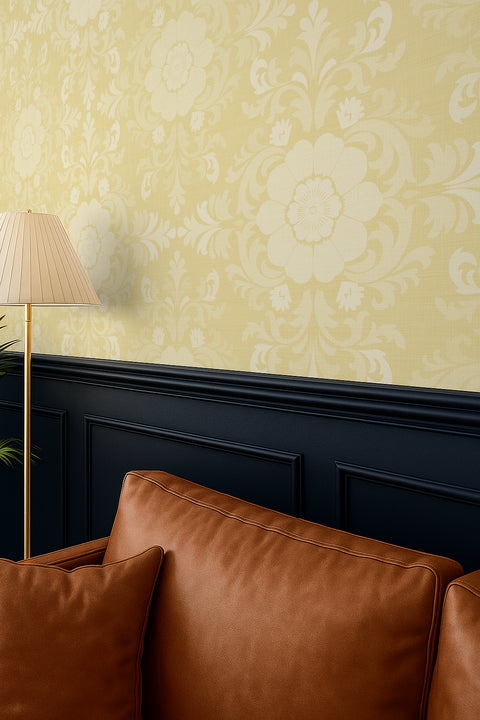 Poppy Damask: Yellow