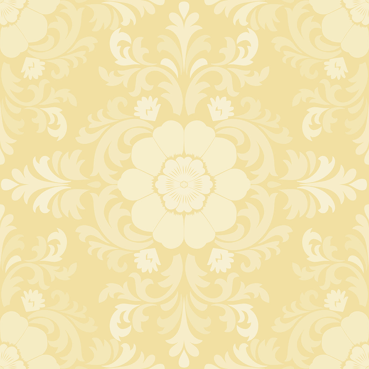 Poppy Damask: Yellow