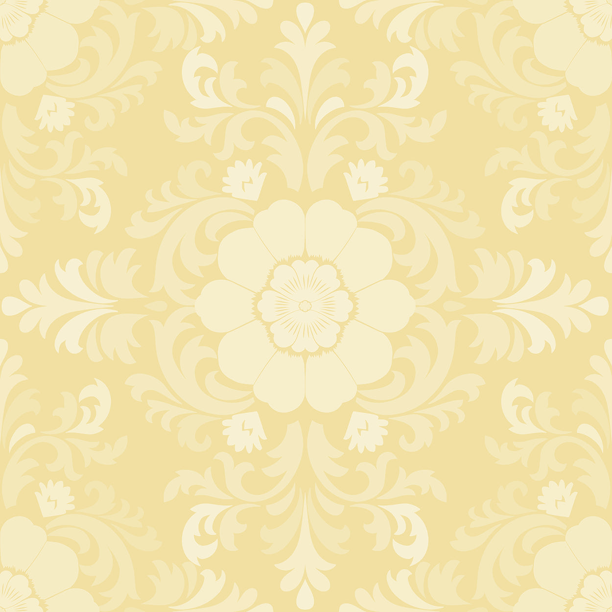 Poppy Damask: Yellow