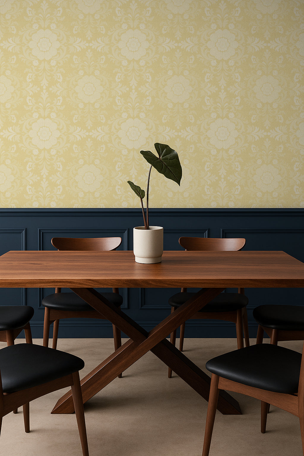 Poppy Damask: Yellow