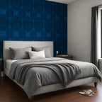 Official wallpaper mural from Paris Saint-Germain PSG football club in a bedroom. 