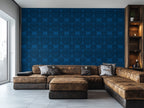 Official wallpaper mural from Paris Saint-Germain PSG football club in a living room