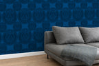 Official wallpaper mural from Paris Saint-Germain PSG football club in a living room