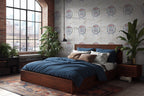 Official wallpaper mural from Paris Saint-Germain PSG football club in a bedroom