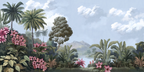 Tropical vintage wallpaper 
