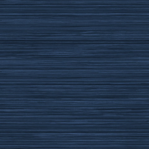 Navy blue faux grasscloth wallpaper with a rich woven texture