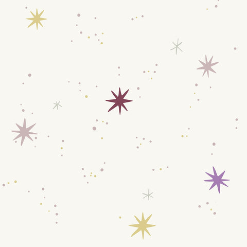 kids wallpaper pattern of stars in various colors on a light background