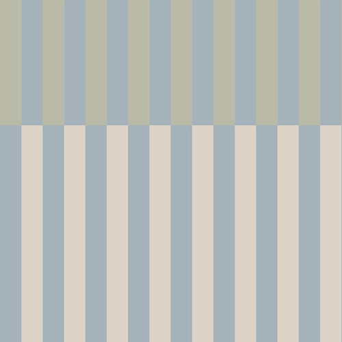 Wallpaper Pattern of vertical stripes in blue, beige, and green on a light blue background