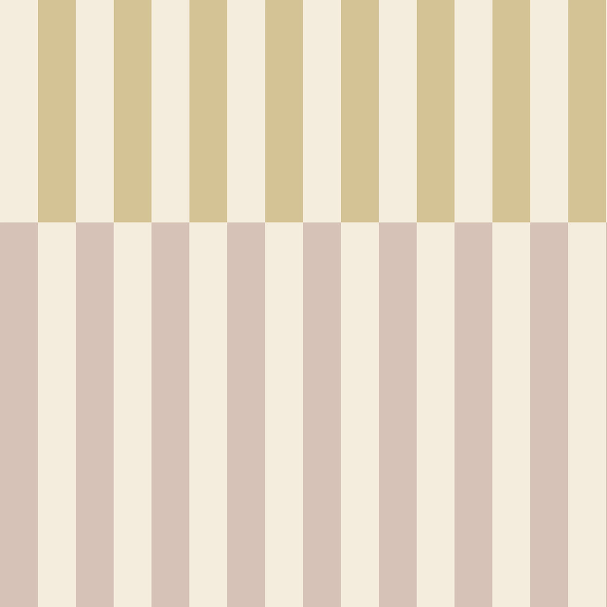 Wallpaper pattern of vertical stripes in beige, brown, and white on a beige background
