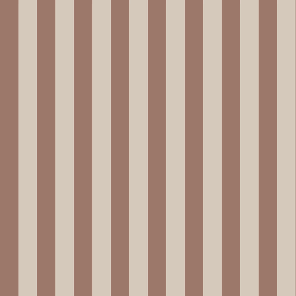 Striped terracotta wallpaper pattern with alternating brown and beige vertical stripes