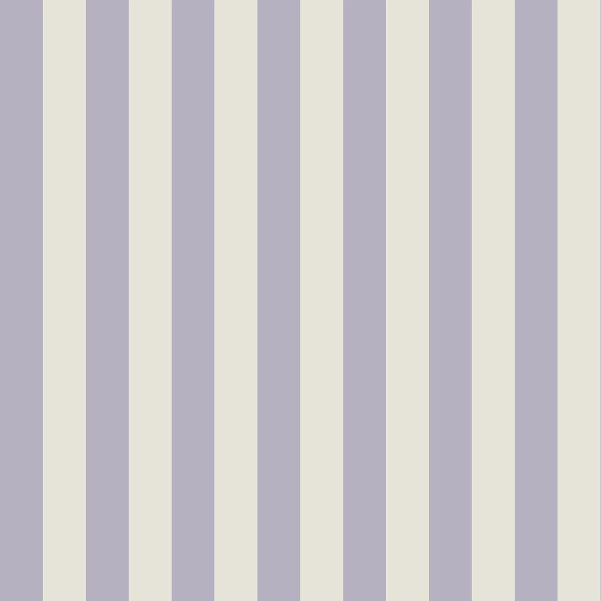 Kids wallpaper pattern of vertical purple and white stripes on a light purple background