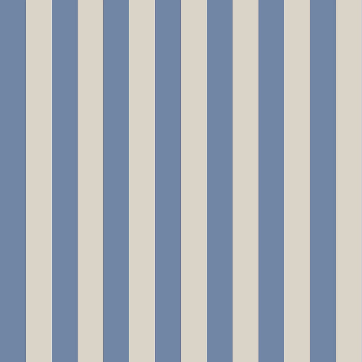 Kids wallpaper pattern of vertical blue and beige stripes