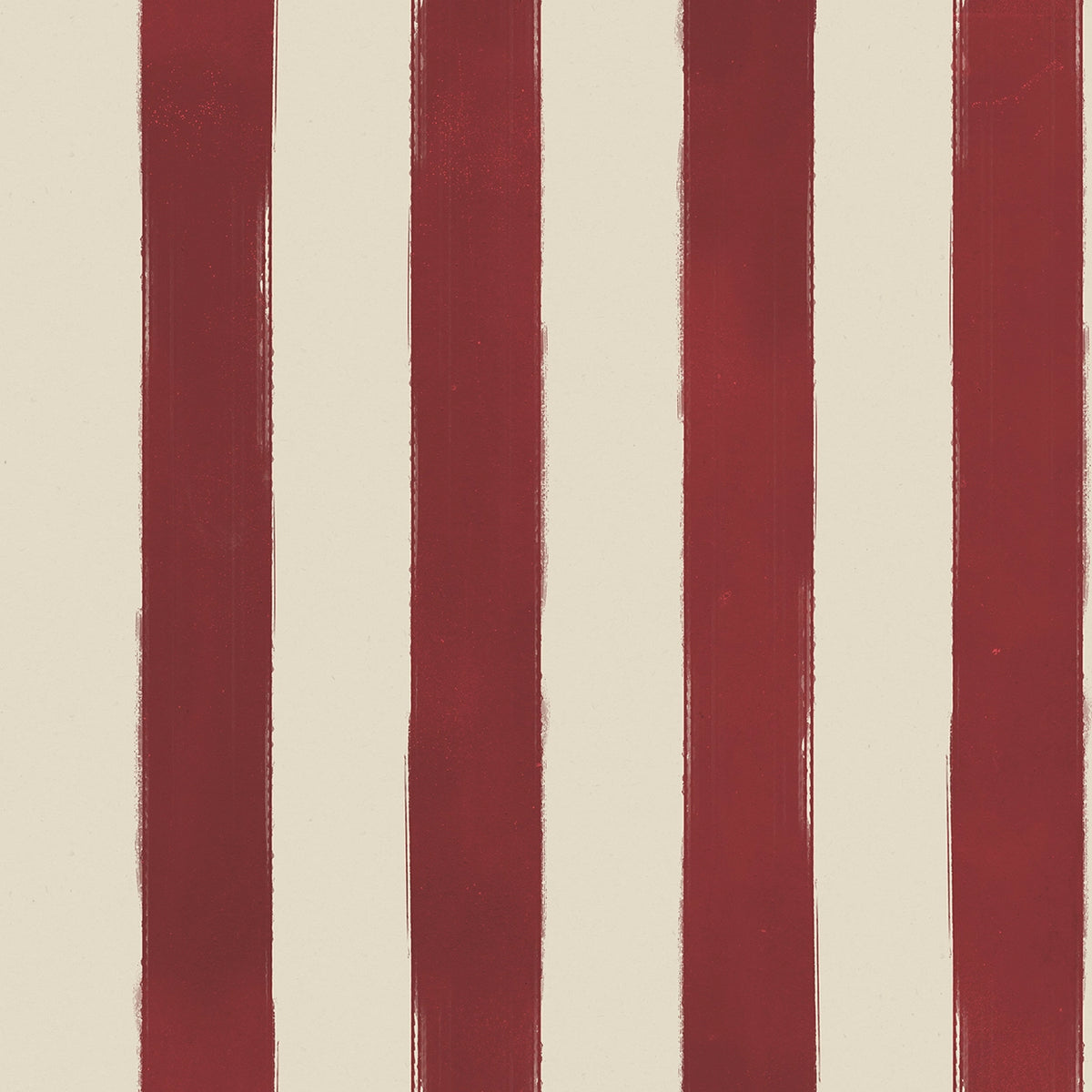 Wallpaper pattern of vertical red and white stripes on a textured background