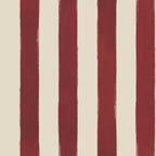 Wallpaper pattern of vertical red and white stripes on a textured background