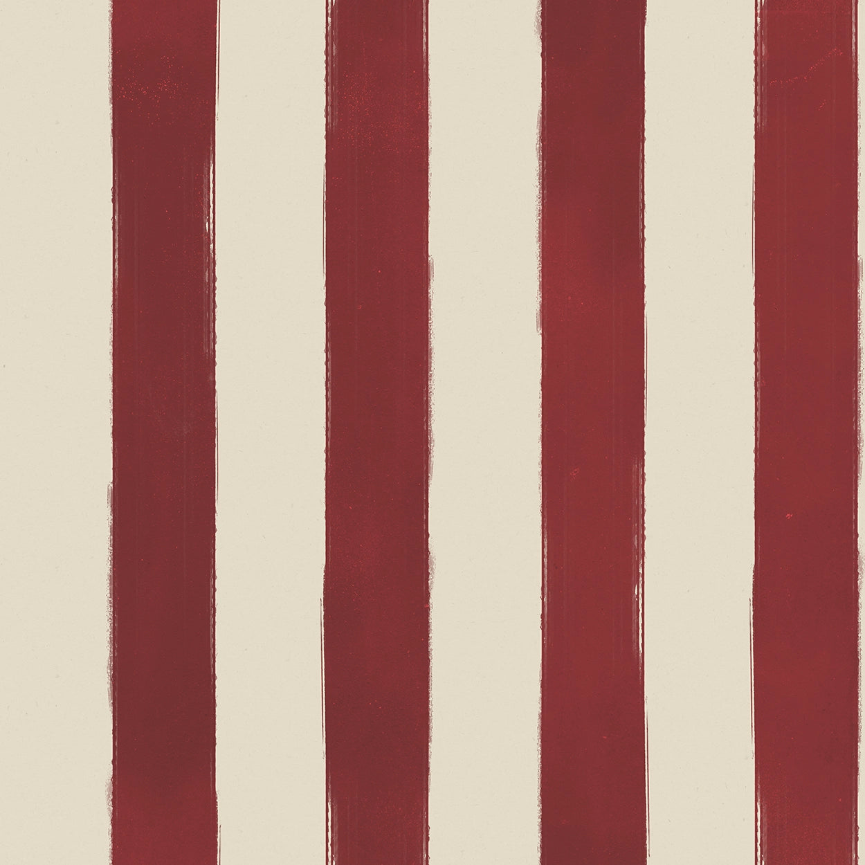 Wallpaper pattern of vertical red and white stripes on a textured background