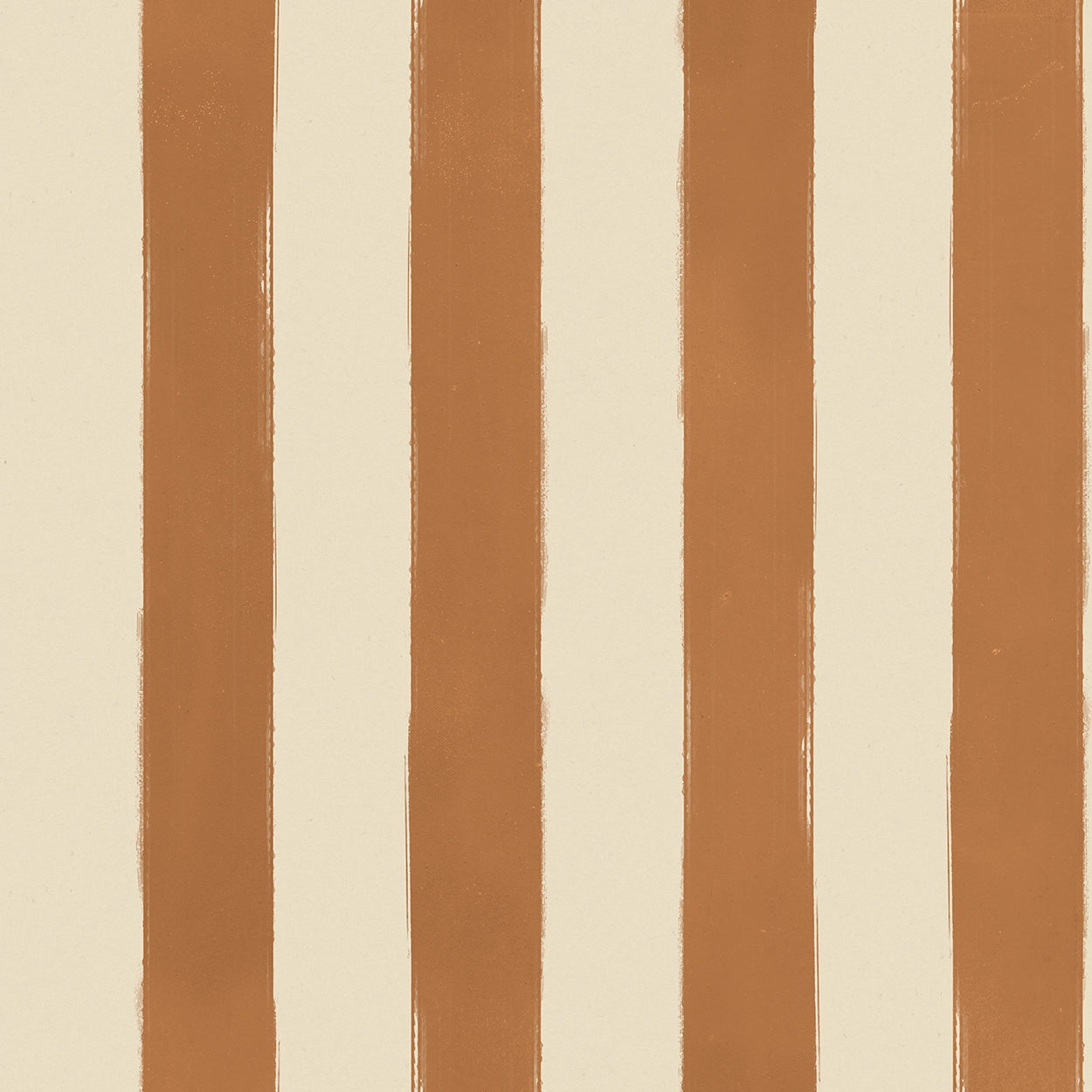 Wallpaper pattern of vertical brown and beige stripes on a textured fabric background