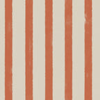 Wallpaper pattern of vertical orange stripes on a beige background