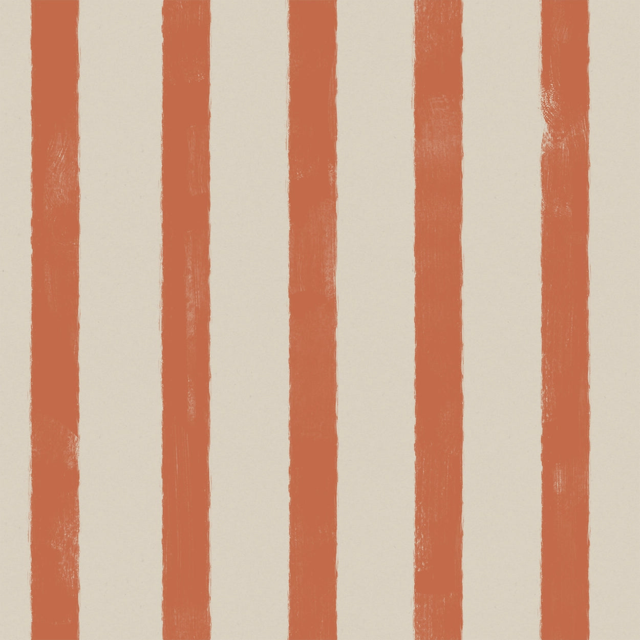 Wallpaper pattern of vertical orange stripes on a beige background