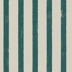 Wallpaper pattern of vertical green and blue stripes on a beige background