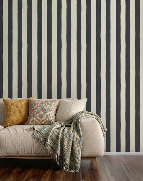 Brush Stripe: Charcoal