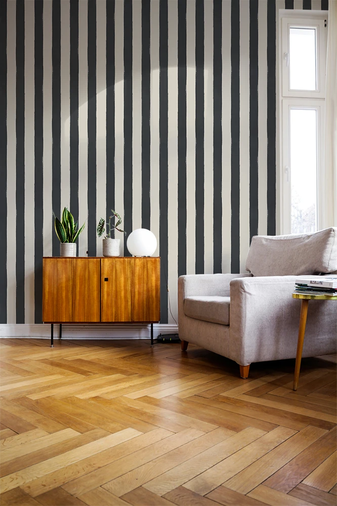 Brush Stripe: Charcoal