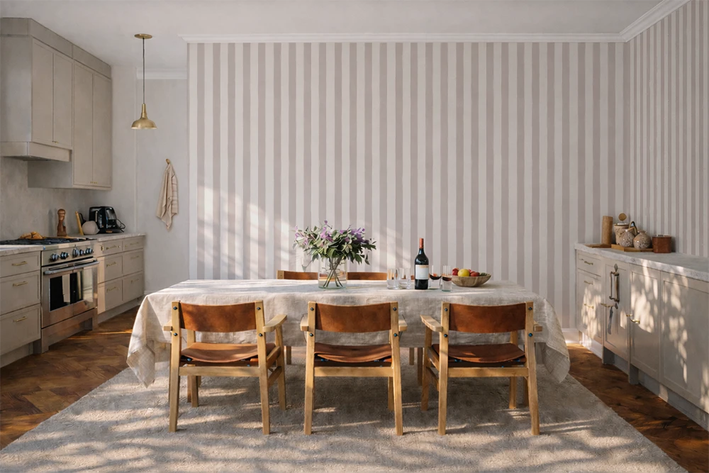 Brush Stripe: Taupe