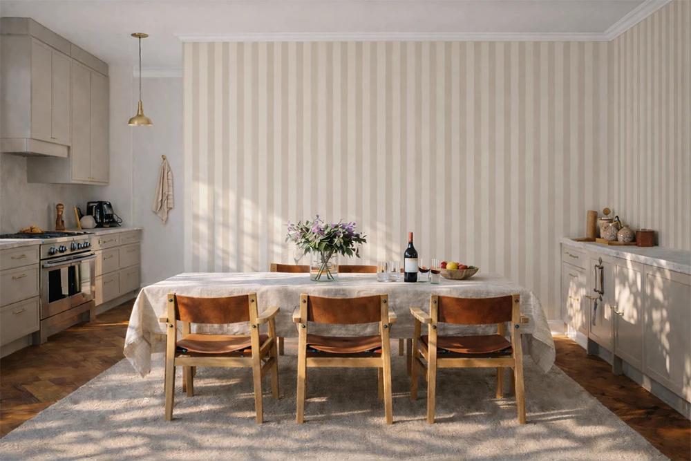 Brush Stripe: Ivory Oat