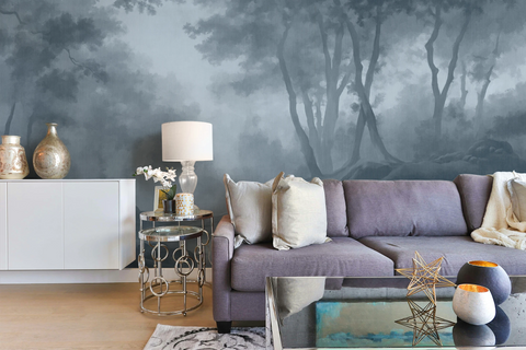 Whispering Canopy: Slate Blue