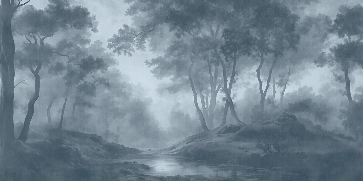 Whispering Canopy: Slate Blue