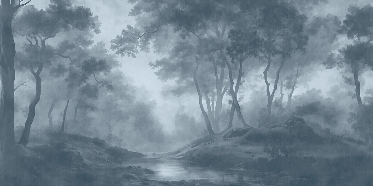 Whispering Canopy: Slate Blue