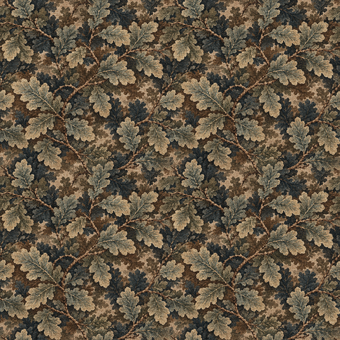 High-end tapestry wallpaper with an oak leaf pattern. 