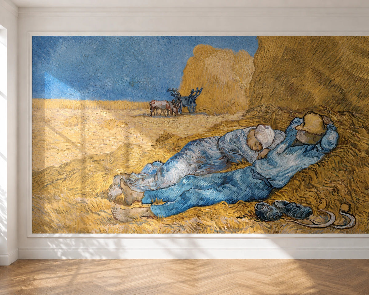 Large wallpaper mural of Van Gogh's "The Siesta"